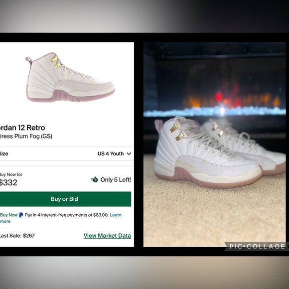 Jordan Retro 12 Heiress Plum Fog (GS) - Picture 1 of 5